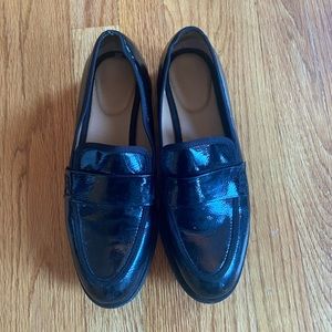 black chunky loafers
